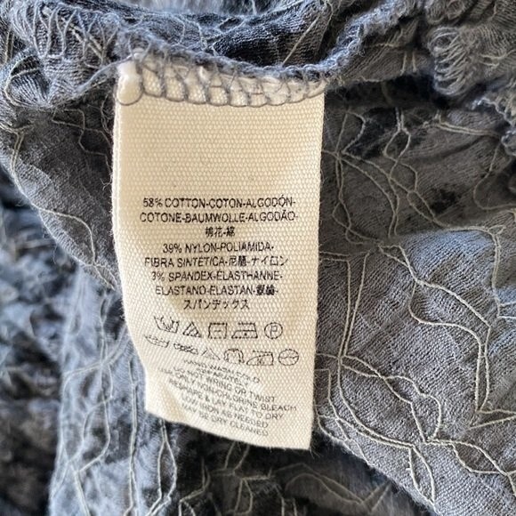 Free People Shades Of Cool Floral Ruffle Off The Shoulder Top Short Sleeves - Picture 11 of 14